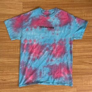 ODD FUTURE | Pink/Blue Tie Dye T-Shirt | Iconic logos both sides | Woman’s Med |